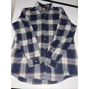 Raintree Country Shirt Men's Large Long Sleeve Plaid Single‎ Needle Tailoring